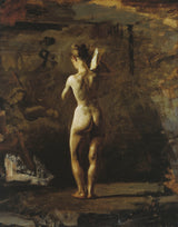 托馬斯-埃金斯-1877-研究-福威廉-拉什-雕刻他的寓言人物-斯庫爾基爾河-藝術-印刷-美術-複製-牆-藝術-ID-atmmm58c2
