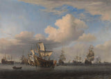 willem-van-de-velde-ii-1666-fångade-engelska-fartyg-efter-de-fyra-dagars-striden-konst-tryck-fin-konst-reproduktion-väggkonst-id-atn79v1ll