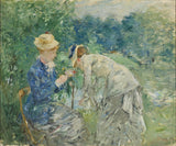 Berthe Morisot - 1880-in-the-Bois-de-Boulogne-art-print-fine-art-reprodukčnej-wall-art-id-ato7na2pp