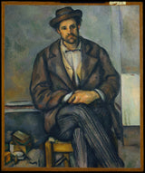 保羅·塞尚-1892-坐著的農民藝術印刷美術複製品牆藝術 id-ato7umlkz