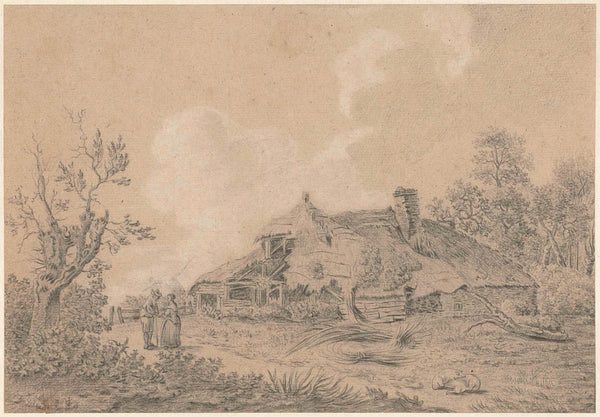 antoine-daniel-prudhomme-1755-boerenhoeve-with-two-figures-art-print-fine-art-reproduction-wall-art-id-atoj6drq3
