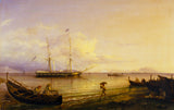 弗里德里希·托明1827-阿美尔·布里奇在那不勒斯海湾的锚艺术打印精美的艺术复制品墙上的艺术ID-atqj1vtn4