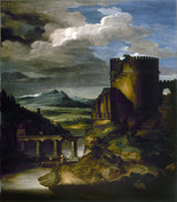 थियोडोर-गेरिकॉल्ट-1818-इतालवी-परिदृश्य-मकबरा-कला-प्रिंट-ललित-कला-पुनरुत्पादन-दीवार-कला