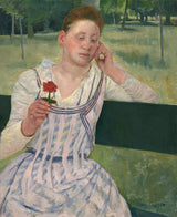 mary-Cassatt-1891-kvinne-med-en-rød-Zinnia-art-print-fine-art-gjengivelse-vegg-art-id-atqujkpei