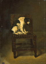 guillaume-anne-van-der-brugghen-1860-pies-na-krzesle-artystyczny-reprodukcja-sztuki-sztuki-sciennej-id-atswxo6sa