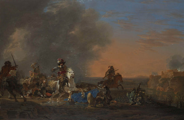 jan-asselijn-1646-cavalry-attack-at-sunset-art-print-fine-art-reproduction-wall-art-id-att23ldzp