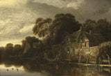 michiel-van-vries-1656-oude-huisje-aan-het-water-kunstprint-fine-art-reproductie-muurkunst-id-attlmhf0f