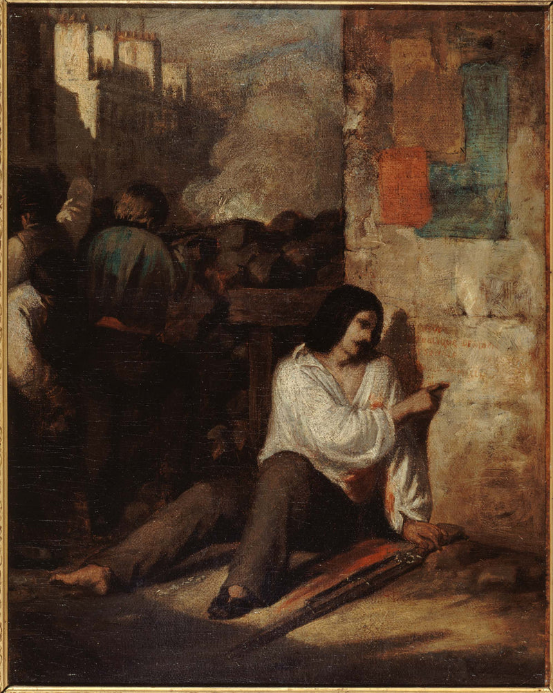 antoine-dit-tony-johannot-johannot-1848-episode-of-the-1848-revolution-art-print-fine-art-reproduction-wall-art