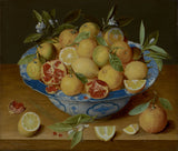 雅各布·范·休斯登克1640静物与柠檬，柠檬和石榴