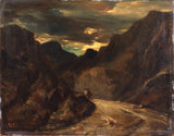 alexandre-gabriel-decamps-1839-langskomen-aan-de-andere-kant-art-print-fine-art-reproductie-wall-art-id-atu86r1ym