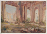 埃德蒙阿盧阿爾 1875 年聖克勞德城堡廢墟守衛室藝術印刷品美術複製品牆壁藝術