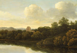 未知-1645-樹木繁茂的景觀與河流藝術印刷精美藝術複製品牆藝術 id-atv5uith8