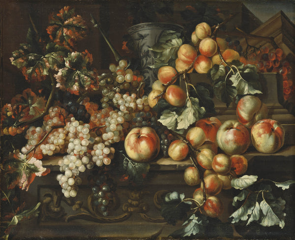 michele-pace-del-campidoglio-still-life-with-apples-and-grapes-art-print-fine-art-reproduction-wall-art-id-atv7ej8a7