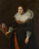 paulus-moreelse-1627-retrato-de-uma-senhora-impressão-de-arte-reprodução-de-belas-artes-arte-de-parede-id-atwqpylwh