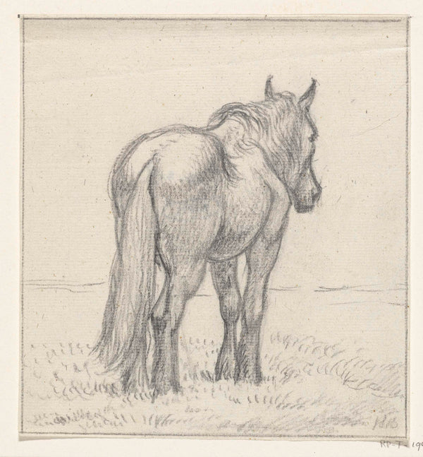 jean-bernard-1775-single-horse-obliquely-from-the-rear-art-print-fine-art-reproduction-wall-art-id-atz651bww