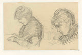 Јозеф-Израел-1834-две-студије-жене-бочно-уметничко-штампање-ликовне-репродукције-зид-уметност-ид-атзгигву9