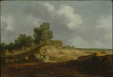 pieter-de-molijn-1629-landskap-med-en-stuga-konsttryck-fin-konst-reproduktion-väggkonst-id-au0qsk79v