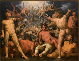 cornelis-cornelisz-van-haarlem-1590-падіння титанів-титаномахії-мистецтва-друку-образотворче-відтворення-стіна-art-id-au0tqi6a7