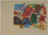 wassily-kandinsky-1913-水彩与森林和彩虹的艺术印刷精美的艺术再现墙艺术-au11tya3w
