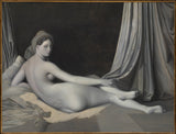 Jean-Auguste-Dominique Ingres - 1824-Odalisque-in-Grisaille-art-print-fine-art-reprodukčnej-wall-art-id-au1qicuqq