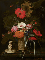 瑪麗亞·範·奧斯特威克-1675-裝飾花瓶中的花朵藝術印刷美術複製品牆藝術 id-au23q5qdi
