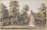 hendrik-abraham-klinkhamer-1820-dorpsgezicht-left-with-two-men-leaning-against-a-railing-art-print-fine-art-reproduction-wall-art-id-au3va3tun