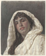 cesare-biseo-1880-byst-av-en-orientalisk kvinna-konsttryck-finkonst-reproduktion-väggkonst-id-auabvduxt