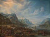 herman-saftleven-1678-gezicht-op-een-rivier-met-bootligplaatsen-art-print-fine-art-reproductie-muurkunst-id-aubel01nj