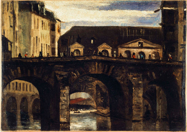 louis-godefroy-jadin-1825-petit-pont-and-the-pont-saint-charles-art-print-fine-art-reproduction-wall-art