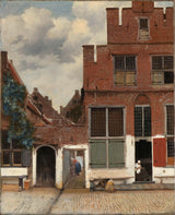 johannes-vermeer-1658-작은 거리-예술-인쇄-미술-복제-벽-예술-id-auckr6stf로 알려진 델프트의 주택 전망