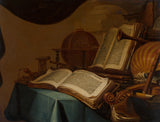 jan-vermeulen-1660-stilleben-med-böcker-en-glob-och-musikinstrument-konst-tryck-fin-konst-reproduktion-vägg-konst-id-auclsz73h