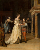 eglon-van-der-neer-1675-室內與女人洗手藝術印刷美術複製品牆藝術 id-audawphrg
