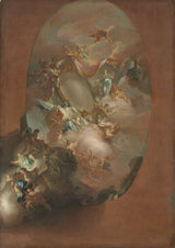 pietro-bardellino-1781-studie-voor-de-apotheose-van-ferdinand-iv-en-maria-carolina-koning-en-koningin-van-Napels-voor-het-palazzo-dei-regi-studi-napels-kunst- print-kunst-reproductie-muurkunst-id-aue04wh4e