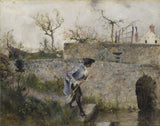 卡尔·拉尔森（Carl-Larsson）1885年，一口咬艺术印刷精美的艺术复制品墙壁艺术ID Auegdomd7