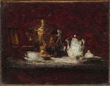 亨利·伊格纳斯·让·西奥多·方丹·拉图尔 1866 年静物与茶炊艺术印刷品美术复制品墙壁艺术