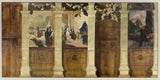 阿尔伯特·保罗·阿尔伯特·贝纳尔迪特·贝斯纳德阿尔伯特·保罗·阿尔伯特·贝斯纳德1884年素描在城市或世俗的城市里的第四个球馆盛宴艺术印刷精美的艺术复制墙艺术