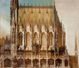 漢斯馬卡特 1883 年哥德式墳墓教堂聖邁克爾側視圖藝術印刷精美藝術複製品牆藝術 id-augfoy7ci