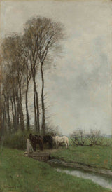 anton-mauve-1878-коні-на-воротах-арт-друк-образотворче мистецтво-відтворення-стіна-арт-id-augxflkg2