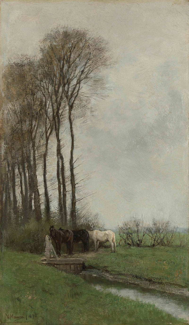 anton-mauve-1878-horses-at-the-gate-art-print-fine-art-reproduction-wall-art-id-augxflkg2