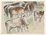 leo-gestel-1891-風景藝術印刷中的一些乳牛美術複製品牆藝術 id-auipqeyb2