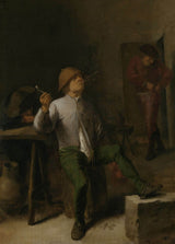 adriaen-brouwer-1630-người hút thuốc-nghệ thuật-in-mỹ thuật-tái tạo-tường-nghệ thuật-id-auismn3r4