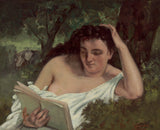 ギュスターヴ・クールベ-1868-a-young-女性-読書-アート-プリント-ファインアート-複製-ウォールアート-id-aujebpcca