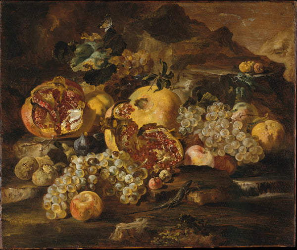 abraham-brueghel-pomegranates-and-other-fruit-in-a-landscape-art-print-fine-art-reproduction-wall-art-id-aujzpnprj