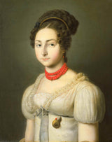 dirk-van-oosterhoudt-1820雅各巴·范·韦瑟姆的妻子肖像的楼主斯图菲乌斯艺术印刷精美的艺术复制品墙艺术id aukdoupov
