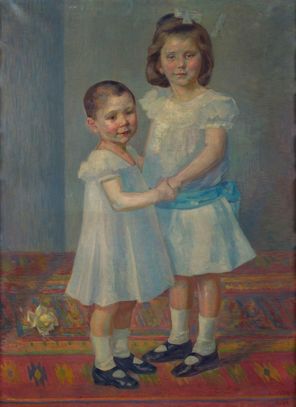 franz-jaschke-1907-portrait-of-two-children-art-print-fine-art-reproduction-wall-art-id-aul56focb
