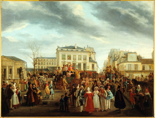 artus-despagne-1823-the-descent-of-the-courtille-ash-wednesday-1823-art-print-fine-art-reproduction-wall-art