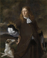 卡雷爾·杜雅爾丁-1670-瓊·雷恩斯特-德拉肯斯坦領主和-vuursche-藝術印刷品-精美藝術-複製品-牆藝術-id-aumormofj 的肖像