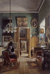 carl-stefan-bennet-1867-interior-dos-pintores-casa-em-estocolmo-impressão de arte-reprodução de belas artes-arte-de-parede-id-aumtki3ls