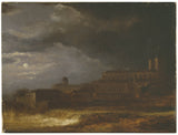 卡尔-约翰-法尔克兰茨-1820-月光下的乌普萨拉景观-艺术印刷品-精美艺术-复制品-墙艺术-id-aunhrxh12