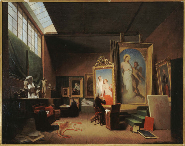 arie-johannes-lamme-1851-atelier-dary-scheffer-rue-chaptal-art-print-fine-art-reproduction-wall-art
